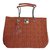 Sonia Rykiel Handbags Brown Leather Polyester Metal  ref.66306