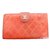 Chanel carteras Roja Cuero  ref.66401