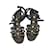 Balenciaga Gladiator Sandals Dark grey Leather  ref.66447
