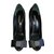 Louis Vuitton Heels Black Satin  ref.66474