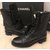 Chanel botas de combate negras sz 38 Negro Cuero  ref.66751