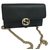 Gucci Wallet on chain Black Leather  ref.67006