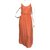 Massimo Dutti Silk midi dress Orange  ref.67283