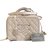 Chanel Vanity case Silvery Leather  ref.67345