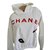 Chanel Sweatshirt Weiß Baumwolle  ref.68211