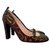 Laurence Dacade pumps Brown Golden Leather Cloth  ref.68284