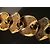 Bracciale Paco Rabanne articolato in metallo dorato D'oro - vista 6