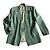 Chaqueta cruzada de lino verde Arthur & Fox - vista 2