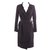 Prada black silk double-breasted trench coat.  ref.68627