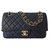 Timeless Chanel Handtaschen Marineblau Leder  ref.71361