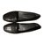 Hermès Hermes Ballerines noires perforées Schwarz Leder  ref.68729