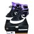 Converse zapatillas Negro Púrpura Cuero  ref.68756