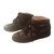 Chanel zapatillas Negro Cuero  ref.69072
