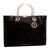Christian Dior Lady Dior tote Black Patent leather  ref.69223