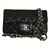Timeless Chanel extra mini classic flap bag aus schwarzem kaviarleder mit silber hw  ref.69264