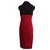 Autre Marque Robe rouge et noire à bretelles Coton Elasthane  ref.69359