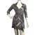 Diane Von Furstenberg Wrap dress Lindsay mini Black Pink White Yellow Silk  ref.69448