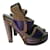 Marni Sandals Brown Purple Leather Deerskin  ref.69453