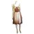 Prada Dresses Brown Beige Silk  ref.69463