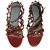 Balenciaga Sandals Dark red Leather  ref.69746