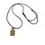 Chanel-Halskette Schwarz Golden Metall