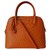 Hermès Bolide 31 Straußenleder Orange Exotisches Leder  ref.69994
