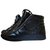 chanel high top sneakers Black Leather  ref.69996
