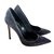 Gianvito Rossi Heels Silvery Leather Cloth  ref.70062