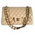 Classique Chanel timeless Cuir Beige  ref.70073
