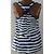 Canotta Desigual Bianca e Blu Navy in Cotone con Ricami Bianco - vista 3