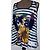 Canotta Desigual Bianca e Blu Navy in Cotone con Ricami Bianco - vista 5