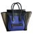 Céline Bagagem Micro Preto Azul Caqui Couro  ref.71253