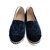 CHANEL Velvet navy blue espadrilles shoes EU37  ref.71447