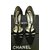 Chanel Sandálias Preto Camurça  ref.71487