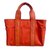 Hermès Acapulco Handbag Orange Leather Cloth  ref.71673