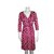 Diane Von Furstenberg Kleid Pink Weiß Marineblau Seide  ref.71705