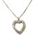 Autre Marque Collier chaîne pendentif Coeur Or blanc en Diamants 0.48 Carats  ref.71886