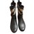 Burberry boots Black Multiple colors Cloth Plastic  ref.72137