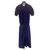 Comme Des Garcons Mitternachtsblaues langes Kleid, JAHRGANG. Marineblau Baumwolle Viskose  ref.72246
