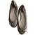 Dior Zapatillas de ballet Gris pardo Cuero  ref.72270