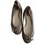 Dior Sapatilhas de ballet Taupe Couro  ref.72270