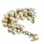 Chanel Pulseira Branco Dourado Metal  ref.72283