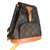 Louis Vuitton Montsouris Mini Backpack Monogram Canvas Brown Golden Leather Cloth  ref.73074