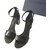 Louis Vuitton sandali Nero Pelle verniciata  ref.73240