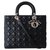 Christian Dior Black Lady Dior GM Nero Pelle  ref.73388