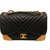 Chanel Handbags Black Leather  ref.73421