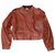 Kenzo Biker jacket Orange Caramel Leather  ref.73517