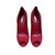 Yves Saint Laurent Zapatillas Roja Cuero  ref.73527