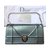 Diorama Metallic Leather clutch wallet on chain bag Green  ref.73610