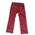 Hermès Pantaloni Rosso Cotone  ref.73673